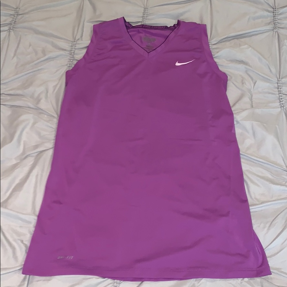 Purple Nike Pro Combat Tank